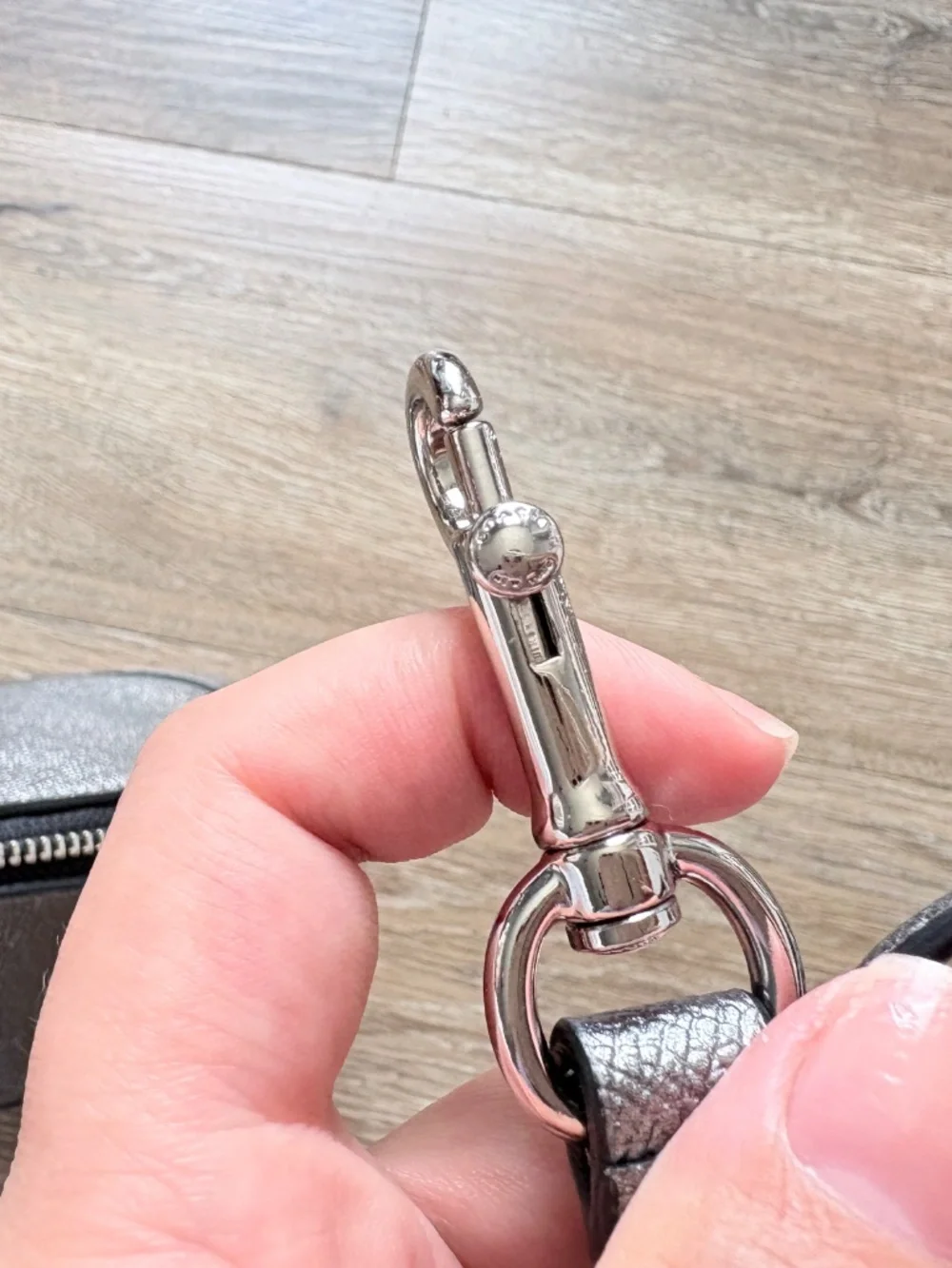 LIKE BRAND NEW Coach Metallic Silver Mini Sierra Satchel F22315